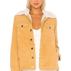 Women's Tan Sherpa-Lined Jacket